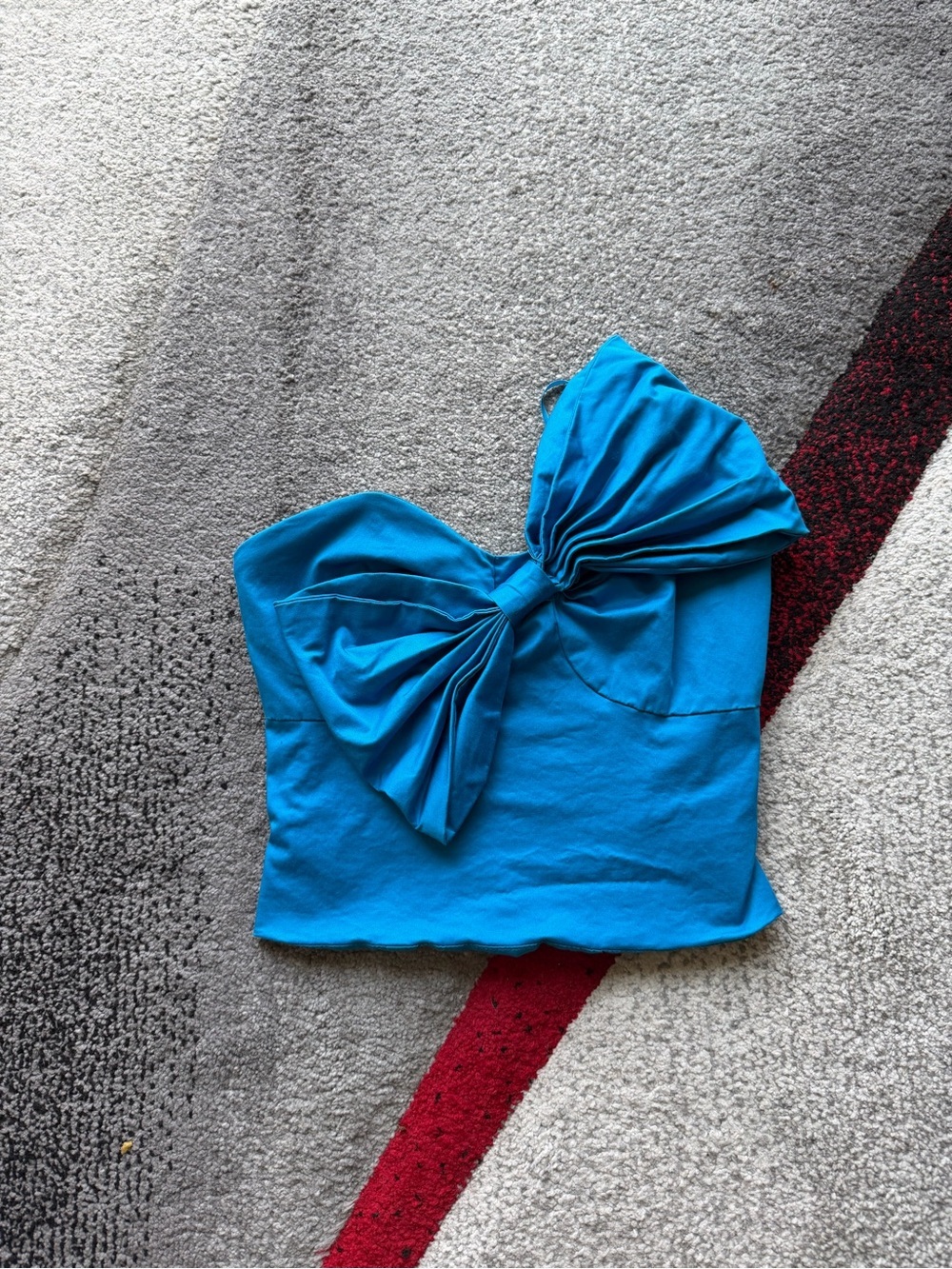 Anthropologie Hutch Teal Bow Strapless Tube Top